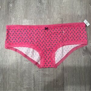 Aerie Pink Lace Trimmed Mini Boybrief